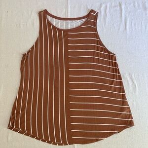 Maurices Rust Geometric Sleeveless Tank Top